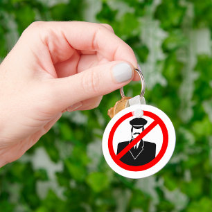 No Chauffeur Allowed Symbol Funny Warning Key Ring