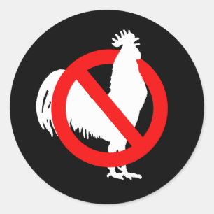 No (Chicken) Classic Round Sticker