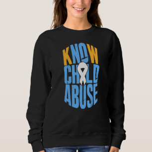 No Child Abuse Prevention Awareness Month April Bl Sweatshirt