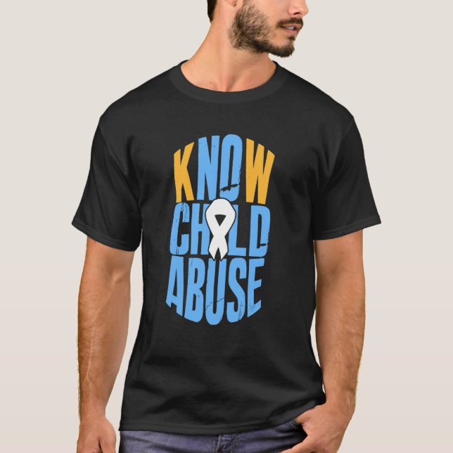 No Child Abuse Prevention Awareness Month April Bl T-Shirt (Front)