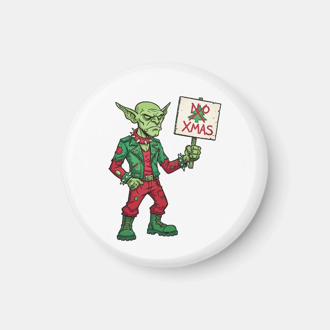 No Christmas – Rebel Alien Style Magnet (Front)