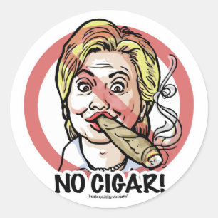 No Cigar Anti-Hillary Sticker