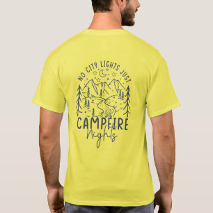 No City Lights Family Camping T-Shirt