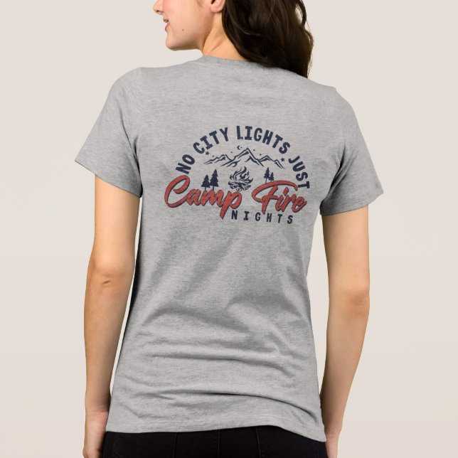No City Lights, Just Campfire Nights Tri-Blend Shirt (Back)