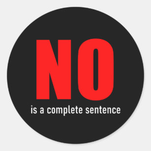 NO CLASSIC ROUND STICKER