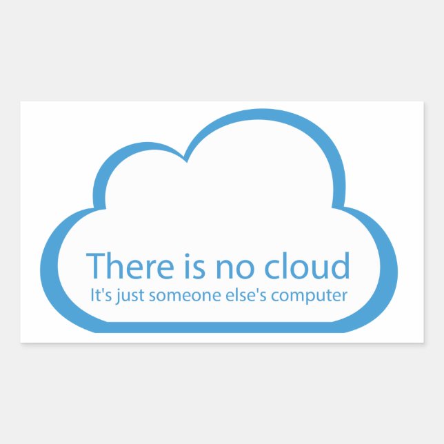 No cloud rectangular sticker (Front)