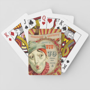 No Clowning, It Is a Vintage 70th Birthday  Playing Cards