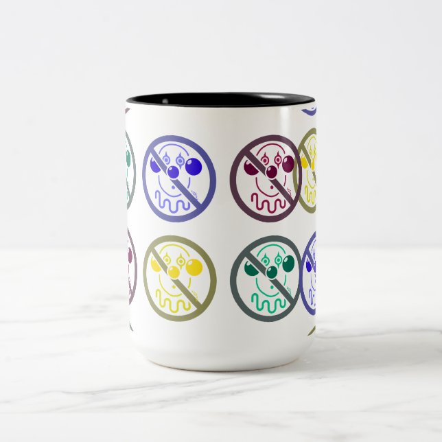 No Clowns - Tutti Frutti Two-Tone Coffee Mug (Center)