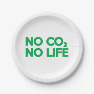 NO CO2 NO LIFE PAPER PLATE