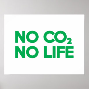 NO CO2 NO LIFE POSTER