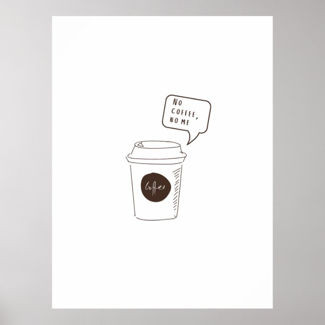 No Coffee, No Me Poster (Front)