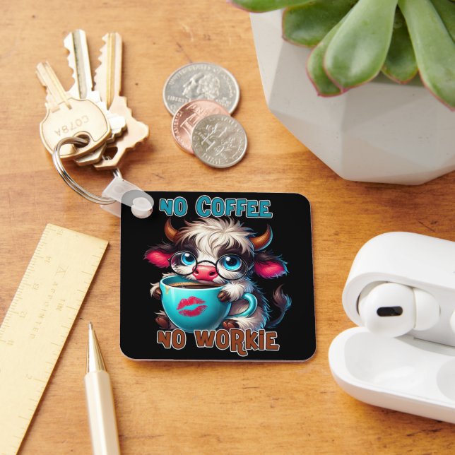 No Coffee No Workie  Key Ring (Desk)