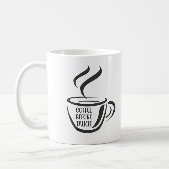 No coffee yet....no talking yet! mug (Left)