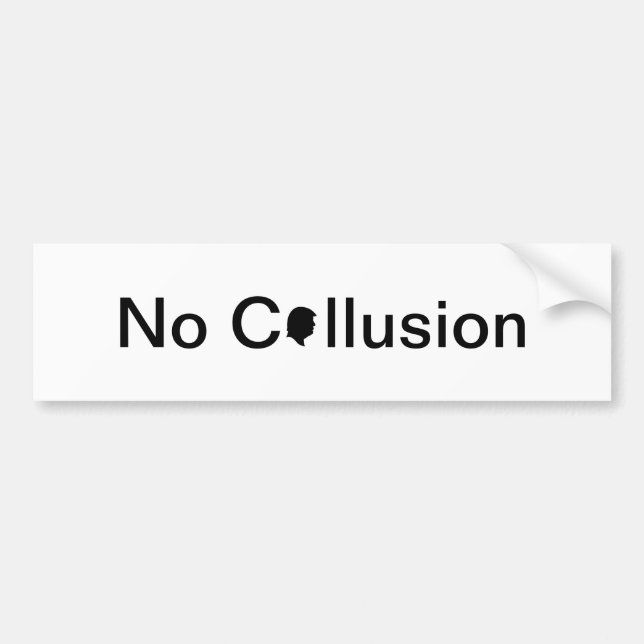 No Collusion Bumper Sticker (Front)