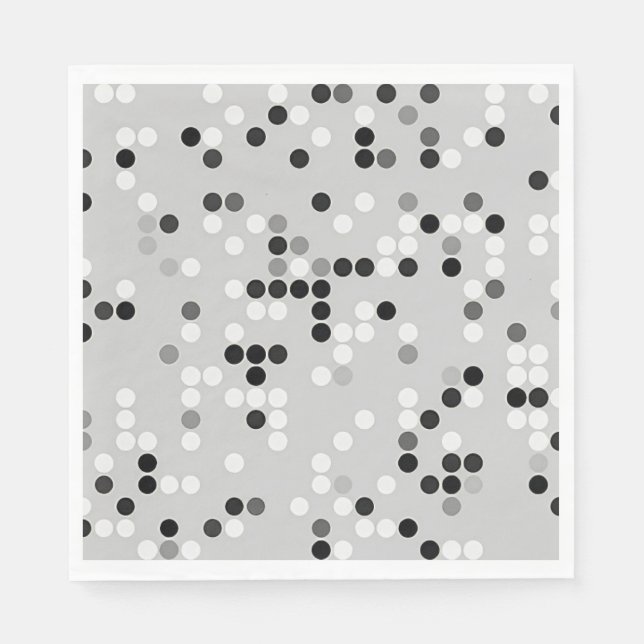 No Colour Dots Paper Napkins; Choose Size Napkin (Front)