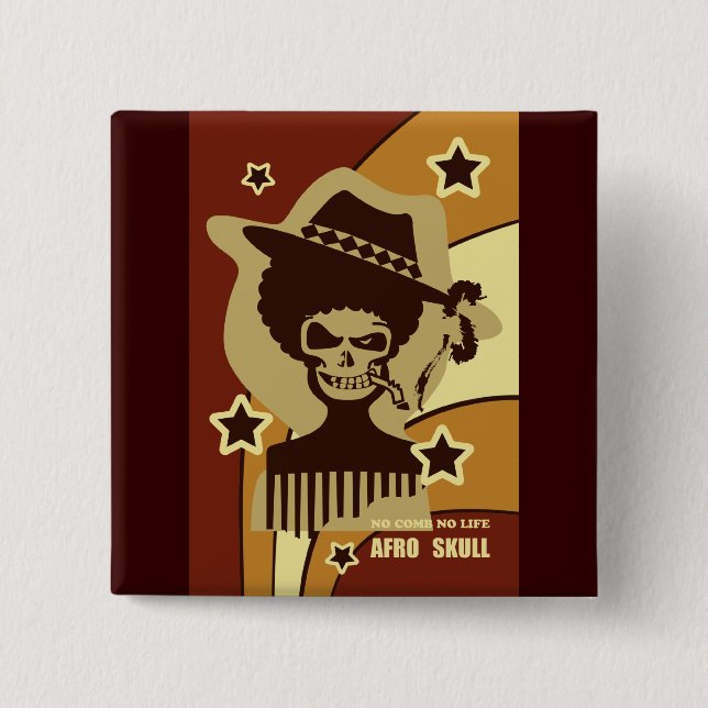 NO COMB NO LIFE 15 CM SQUARE BADGE (Front)