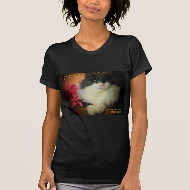 No Commitment Issue Here Funny Cat Meme T-Shirt (Front)