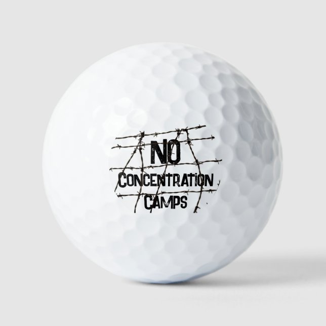 No Concentration Camps Golf Balls (Front)