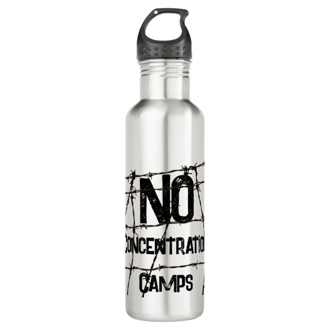 No Concentration Camps Water Bottle (Front)