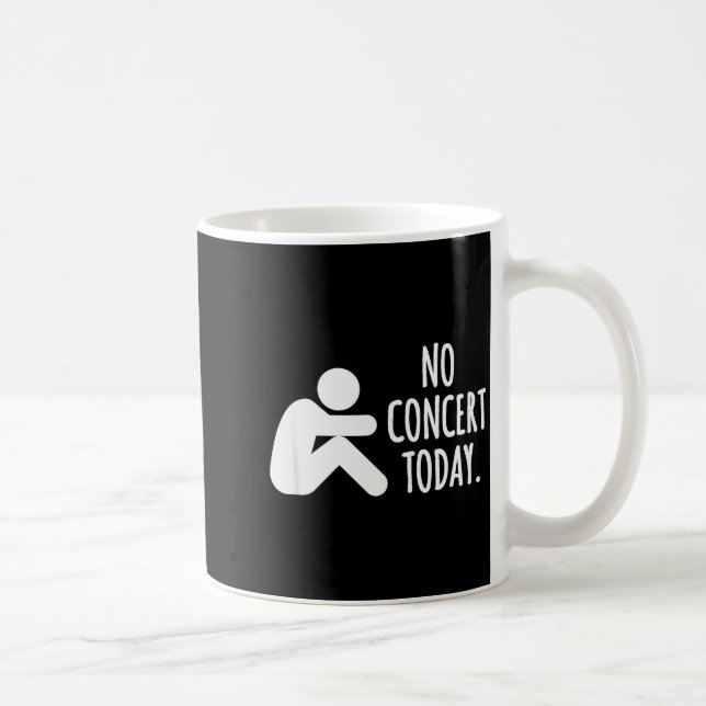 No Concert Today Sad Stick Figure Music Concert Lo Coffee Mug (Right)