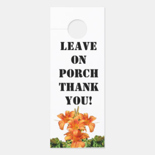 NO CONTACT door hanger