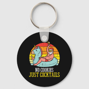 No Cookies Cocktails Santa Summer Christmas In Jul Key Ring