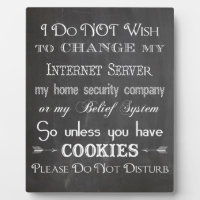 No Cookies, Don't Disturb Chalkboard Sign