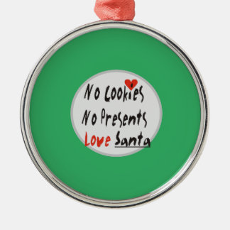 No Cookies, No Presents Metal Tree Decoration