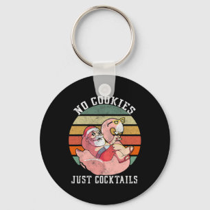No Cookies Tails Santa Summer Christmas In July  Key Ring