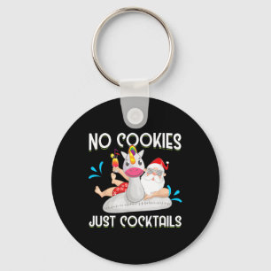 No Cookies Tails Santa Summer Christmas In July Xm Key Ring