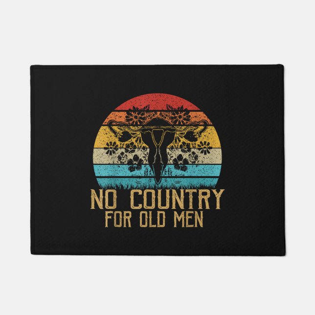 No Country For Old Men Uterus Feminist Women Right Doormat (Front)