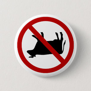 NO Cow Tipping! 6 Cm Round Badge