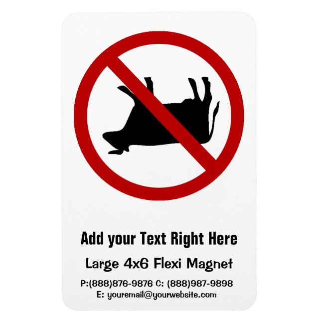 NO Cow Tipping! Magnet (Vertical)