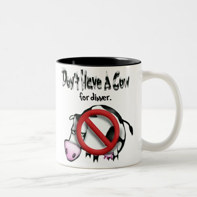no cows Two-Tone coffee mug (Right)