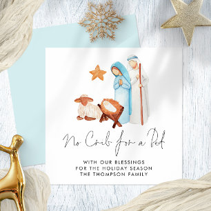 No Crib For Bed Nativity Christmas Holiday Card