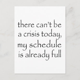 No Crisis Today Postcard