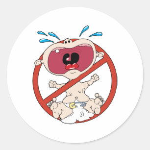 No Cry Babies Classic Round Sticker