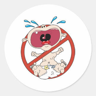 No Cry Babies Classic Round Sticker