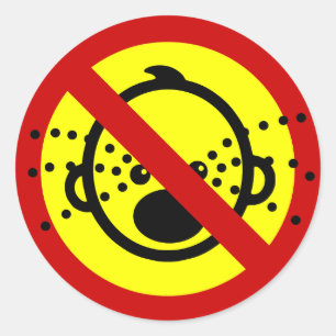 NO Cry Babies ⚠ Thai Airport Sign ⚠ Classic Round Sticker