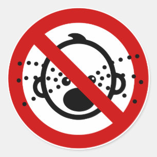 NO Cry Babies ⚠ Thai Airport Sign ⚠ Classic Round Sticker