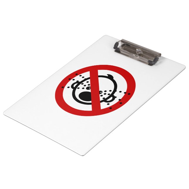NO Cry Babies ⚠ Thai Airport Sign ⚠ Clipboard (Angled)