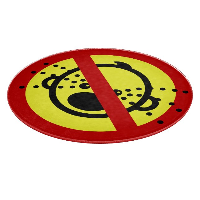 NO Cry Babies ⚠ Thai Airport Sign ⚠ Cutting Board (Corner)