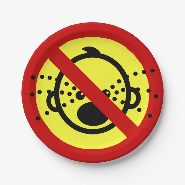 NO Cry Babies ⚠ Thai Airport Sign ⚠ Paper Plate (Front)