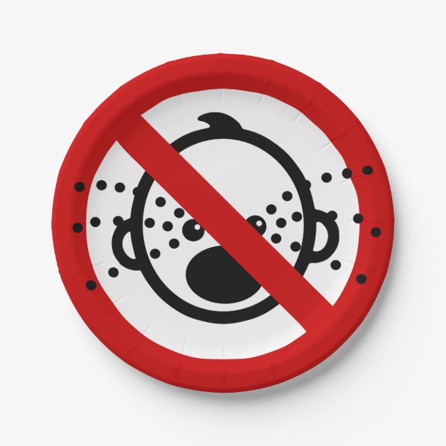 NO Cry Babies ⚠ Thai Airport Sign ⚠ Paper Plate (Front)