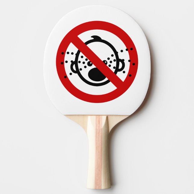 NO Cry Babies ⚠ Thai Airport Sign ⚠ Ping Pong Paddle (Front)