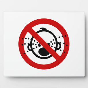 NO Cry Babies ⚠ Thai Airport Sign ⚠ Plaque