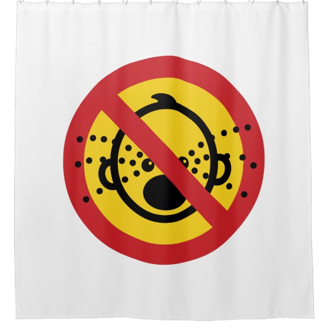 NO Cry Babies ⚠ Thai Airport Sign ⚠ Shower Curtain (Front)