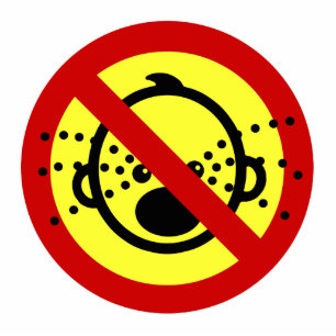 NO Cry Babies ⚠ Thai Airport Sign ⚠ Standing Photo Sculpture