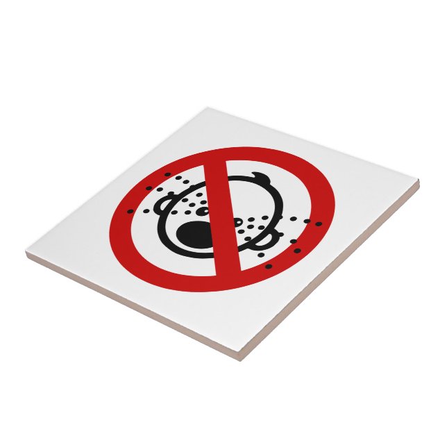 NO Cry Babies ⚠ Thai Airport Sign ⚠ Tile (Side)