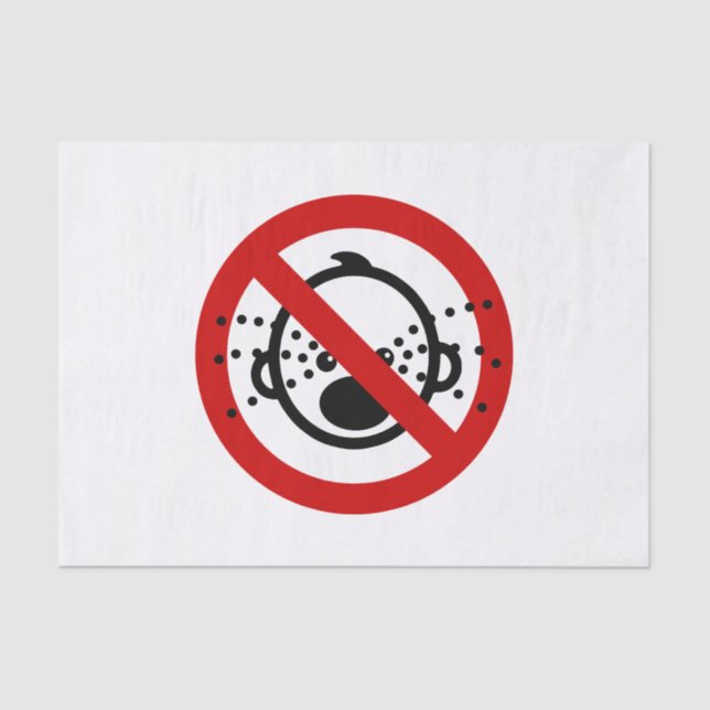 NO Cry Babies ⚠ Thai Airport Sign ⚠ Tissue Paper (Front)